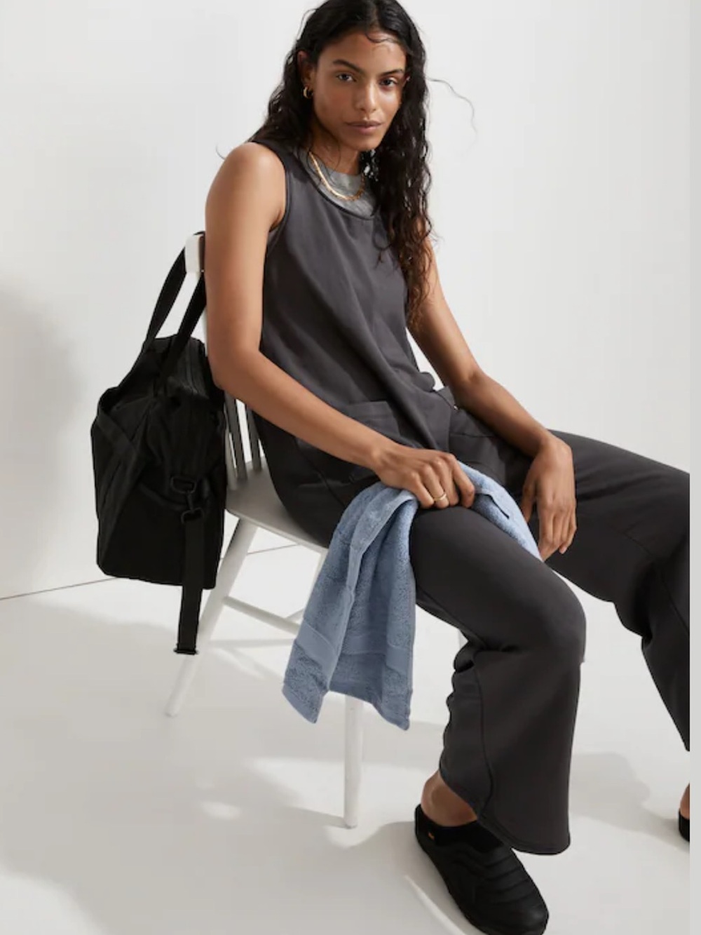 Madewell Charcoal Gray Sleeveless Jumpsuit. Size XS. Style MC198